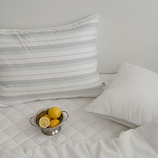 베케이션 60수 면아사 스노우 시어서커 썸머 양면 베개커버