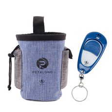 DING DONG PET 犬用基本款收納袋+訓練器組, 藍色(零食帶)+藍色(遙控器), 1組