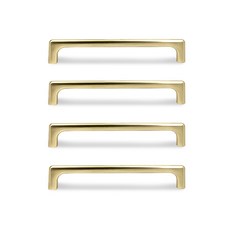 EASYWAY 2孔方形金色家具把手, 4個