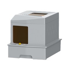 UrbanPaw 方寸頂出式超大全封閉貓砂盆, 灰色, 1個