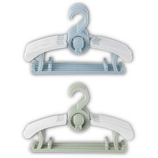 잇곰 미끄럼방지 아동용 옷걸이 2종 x 5p 세트, 블루, 그린, 1세트