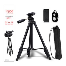 디씨네트워크 프리미엄 4단 카메라 스마트폰 겸용 삼각대 DC-T1 + 블루투스 리모컨 랜덤발송, 1개