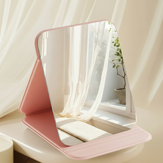 와이홉 휴대용 접이식 탁상거울 대형, 핑크