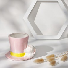 兔子紳士帽花瓶, 粉紅色