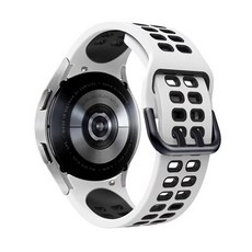 Alpina Case 智慧手錶極限運動矽膠翼型錶帶, 白色 + 黑色