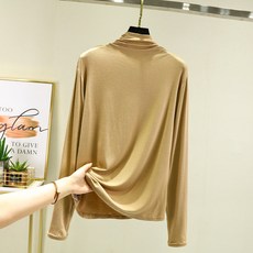 Star 柔軟修身孕婦長袖高領T恤