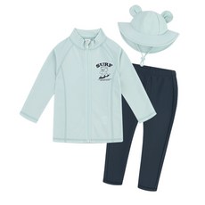 밀크마일 서프베어 짚업 래쉬가드 상하복 세트