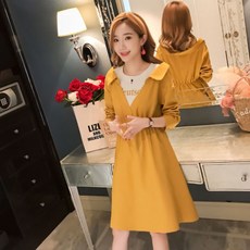 겟잇블루 임산부 출산외출복 카라티 긴팔 수유원피스