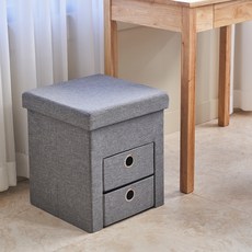 BLMg 折疊式2層收納凳, 灰色