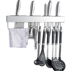 現代不鏽鋼烹飪用具壁掛架 50cm, 混合顏色, 1個