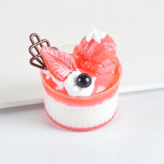 리나블루 디저트 둥근 컵케이크 모형, 딸기