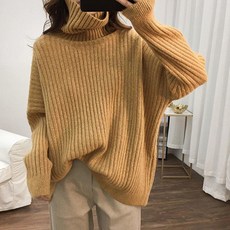 biggirlstory 女款彩色高領T恤針織衫