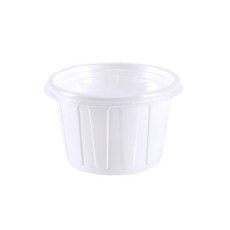 塑膠湯碗 234號 105*75mm 白色, 100件, 1個