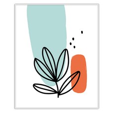 추상 일러스트 그림 인테리어 액자 IDP-062, 엣지 화이트