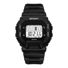 WEIDE 酷炫運動多功能手錶, 黑色, 1個