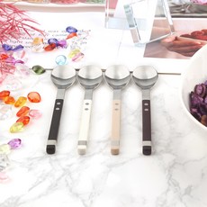 Bogen Solen 方形餐具茶匙4件組, 1套, 黑色, 白色, 深米色, 深櫻桃色