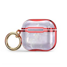 일렉토 Apple AirPods 3代 珍珠母貝 鑰匙圈 保護殼, 薰衣草紅, A3MOPC-LVR, 1個
