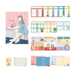 Monolike Fall in Newtro 6孔活頁手帳補充包 封面 + 萬年型內頁 Cafe, 192張, 1套