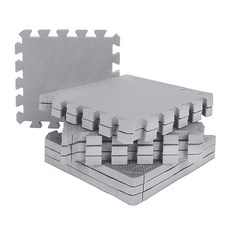 韓國 iWANNA 健身拼圖地墊, 灰色, 9個