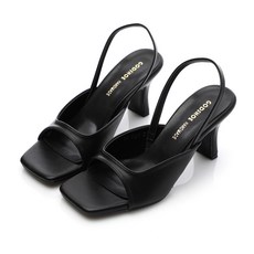 GODSHOE 女性用 黛莉拉 手工高跟露跟鞋 7cm, 235, 黑色