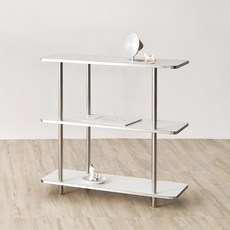 룸앤홈 스탠리 엣지 사각선반, 화이트, 3단