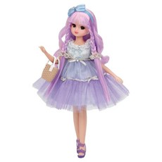 TAKARA TOMY Licca 莉卡娃娃 心動粉彩藍紫紗裙洋裝組 LA20278, 混和顏色, 1套