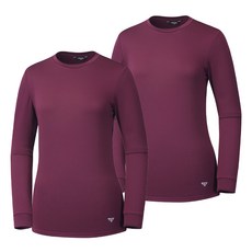 AMERICAN TECHNICAL ACTIVE 女款刷絨長袖T恤 2入