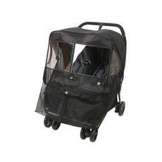 wowbaby 雙人推車蚊帳套 豪華型, 黑色, 1個