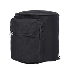 印花拉嬰兒推車圓筒收納包, 黑色, 1入