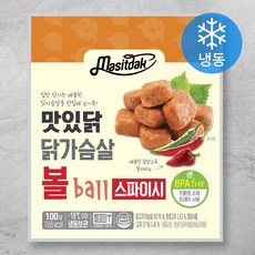 맛있닭 닭가슴살 볼 스파이시 (냉동), 100g, 1개