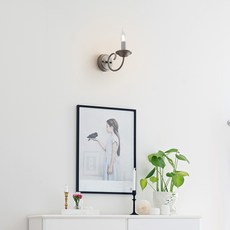 hit LIGHTING Barsha 1燈壁燈 F34603, 啞光鎳 (F34603CR)