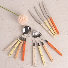 TINNY BLANC Reve 4人西式晚餐餐具組, 1套, 淺色, 餐匙 4p + 餐叉 4p + 餐刀 4p