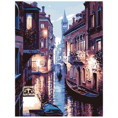 로디즌 명화 그리기 DIY 세트 40 x 50 cm, 곤돌라 운행하는 소년, 1개