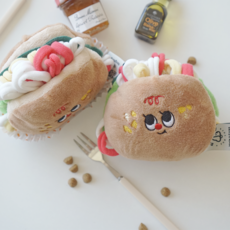 dingdog 狗狗嗅覺訓練沙拉麵包玩具, 混色, 1個