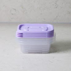 롯데이라이프 이라이프 튼튼간편 보관용기 직사각, 4개, 270ml