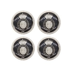 金屬高級點綴西裝鈕扣 Townzent 15mm, 黑鎳, 4個