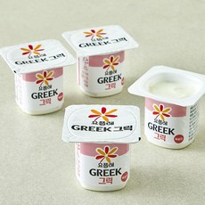 요플레 그릭 복숭아 요거트, 80g, 1개, 4개입