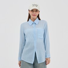 Elsso 女款透膚天絲皺褶罩袍式襯衫