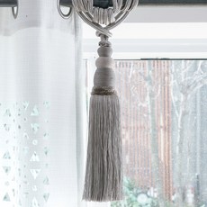 GINNA SONG 弧形窗簾綁帶, 柔和灰色, 1個