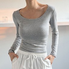 라라온 여성용 라운드 스판 이너 긴팔티셔츠 TSP1648