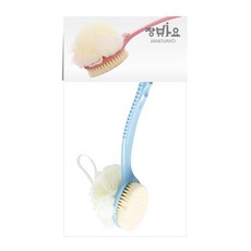 JANGVAYO 2合1身體刷, 藍色, 1組, 1入