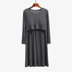 孕婦哺乳長袖連身裙