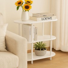 GAGU FEELING Ano 圓形收納架 700, 白色白色, 3層