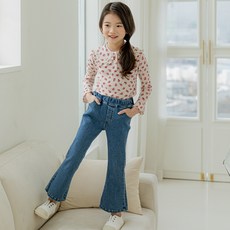 女童Rua喇叭牛仔褲