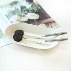 Bogen Armand緞面奶油刀, 灰色, 2個