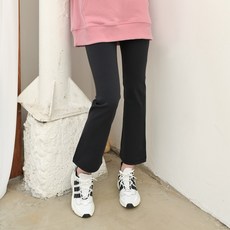 헤링본 여성용 웜 기모 부츠컷 무발 스포츠 레깅스 TE503