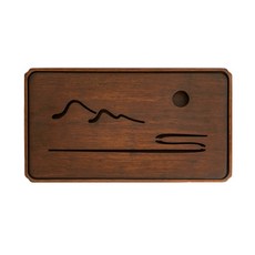 青白園竹製復古茶盤, 長方形, 1個