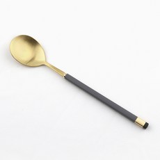 Bogen 方形雙色餐具湯匙, 金色 + 炭灰色, 1個, 單品