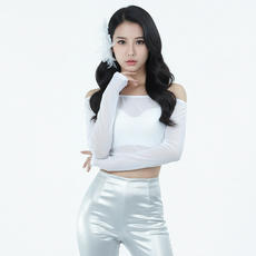 마켓피아 여성용 오프숄더 크롭 밸리댄스 시스루 티셔츠