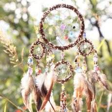 쿠칭아일랜드 블링블링 비즈 드림캐쳐, 브라운